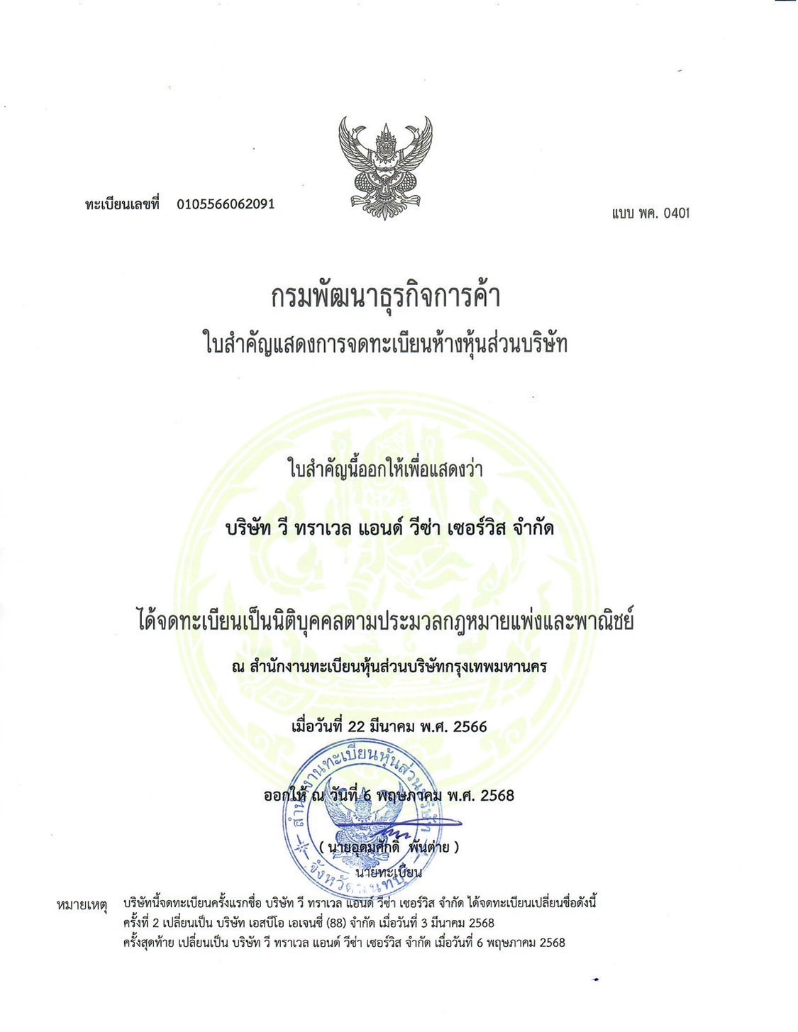ใบอนุญาตประกอบธุรกิจนำเที่ยว